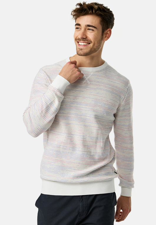 Indicode Herren INManfred Strickpullover mit Rundhals-Ausschnitt aus 100% Baumwolle