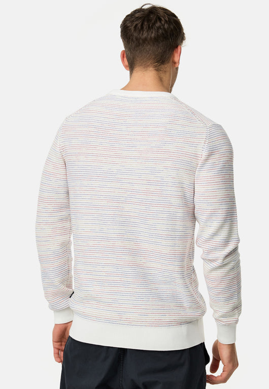 Indicode Herren INManfred Strickpullover mit Rundhals-Ausschnitt aus 100% Baumwolle