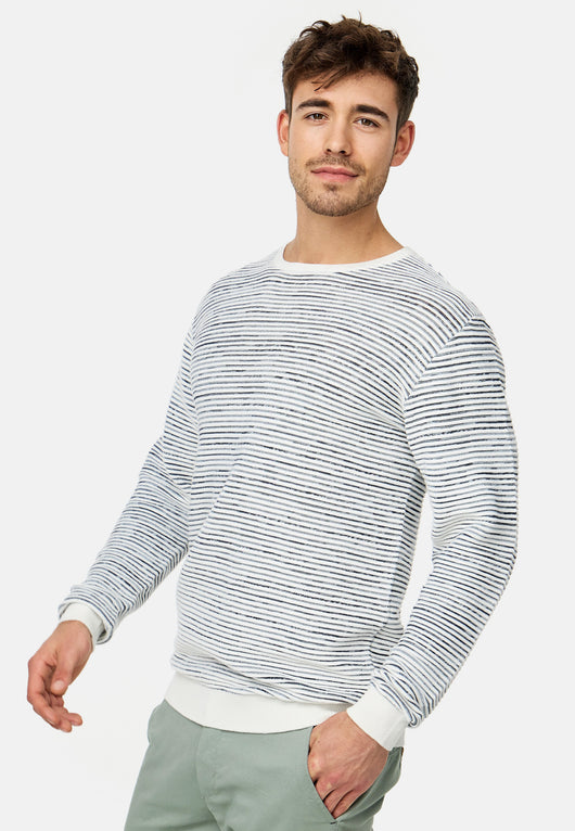 Indicode Herren INManfred Strickpullover mit Rundhals-Ausschnitt aus 100% Baumwolle