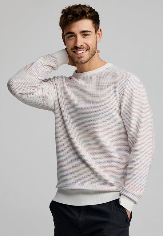 Indicode Herren INManfred Strickpullover mit Rundhals-Ausschnitt aus 100% Baumwolle