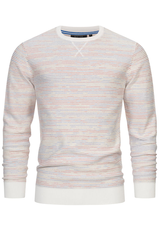 Indicode Herren INManfred Strickpullover mit Rundhals-Ausschnitt aus 100% Baumwolle