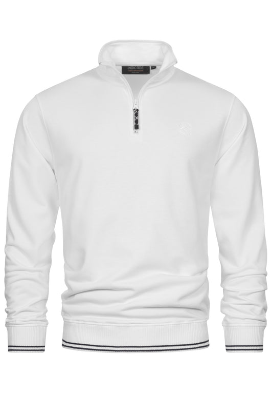 Indicode Herren INNate Sweatshirt mit Stehkragen und Reißverschluss