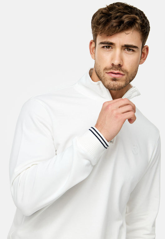 Indicode Herren INNate Sweatshirt mit Stehkragen und Reißverschluss