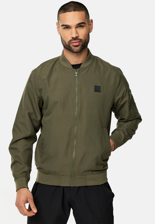 Indicode Herren INMaxim Bomber-Jacke mit Stehkragen & Reißverschluss