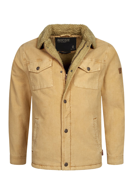 Indicode Herren Tonni Cordjacke mit Teddy-Futter