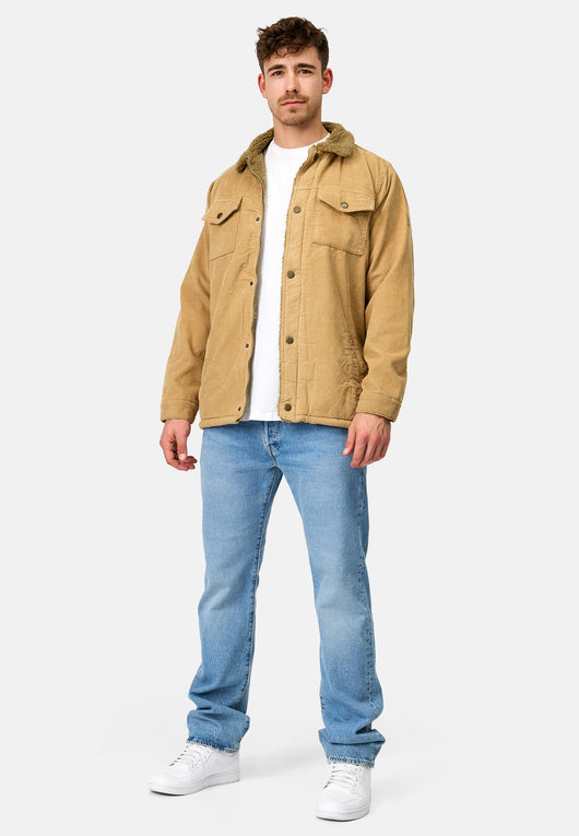 Indicode Herren Tonni Cordjacke mit Teddy-Futter