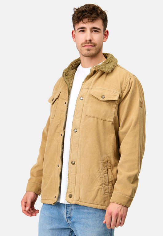 Indicode Herren Tonni Cordjacke mit Teddy-Futter