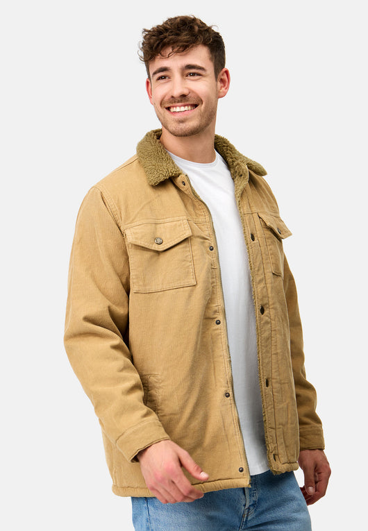 Indicode Herren Tonni Cordjacke mit Teddy-Futter