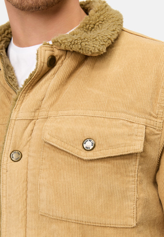 Indicode Herren Tonni Cordjacke mit Teddy-Futter