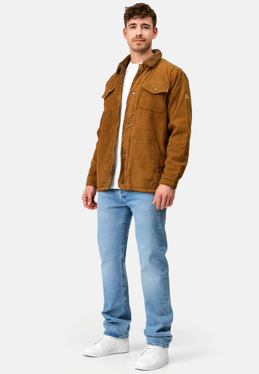 Indicode Herren Tonni Cordjacke mit Teddy-Futter