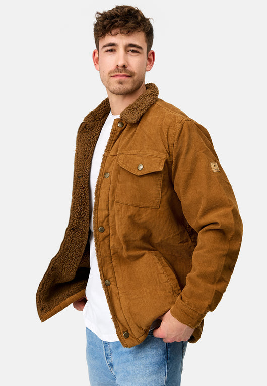 Indicode Herren Tonni Cordjacke mit Teddy-Futter