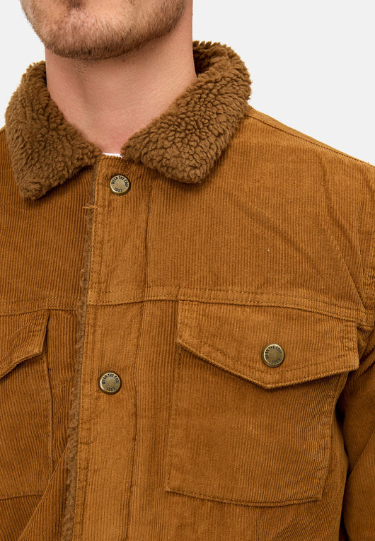 Indicode Herren Tonni Cordjacke mit Teddy-Futter