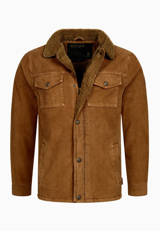 Indicode Herren Tonni Cordjacke mit Teddy-Futter