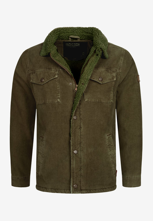 Indicode Herren Tonni Cordjacke mit Teddy-Futter