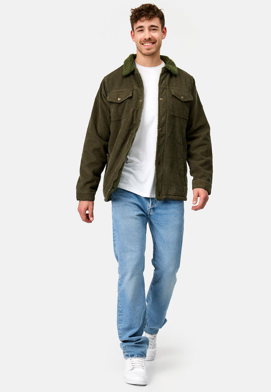 Indicode Herren Tonni Cordjacke mit Teddy-Futter