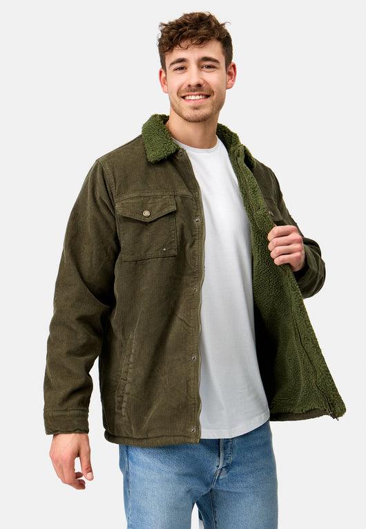 Indicode Herren Tonni Cordjacke mit Teddy-Futter