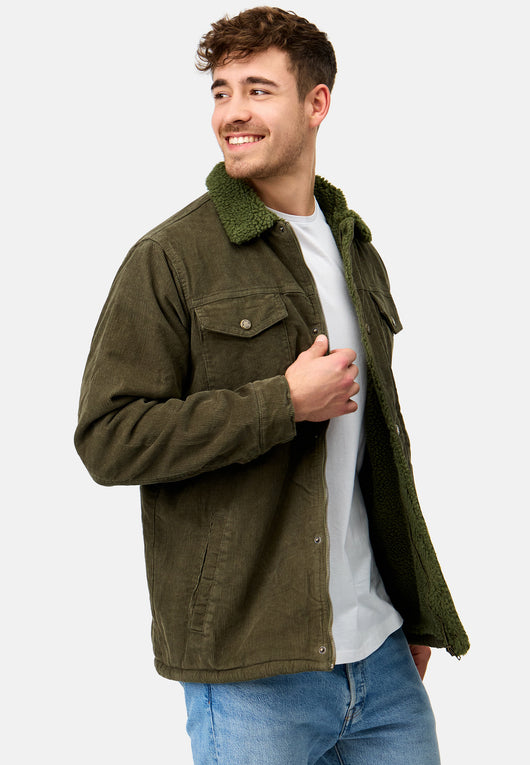 Indicode Herren Tonni Cordjacke mit Teddy-Futter