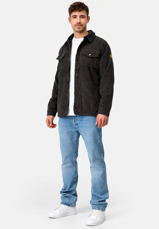 Indicode Herren Tonni Cordjacke mit Teddy-Futter