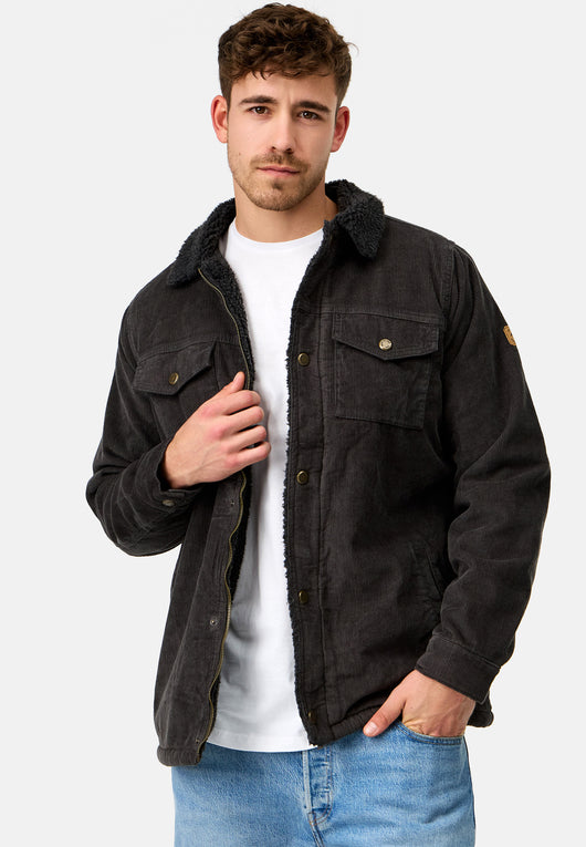 Indicode Herren Tonni Cordjacke mit Teddy-Futter