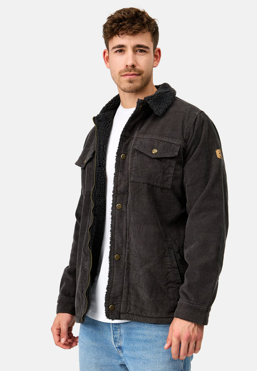 Indicode Herren Tonni Cordjacke mit Teddy-Futter