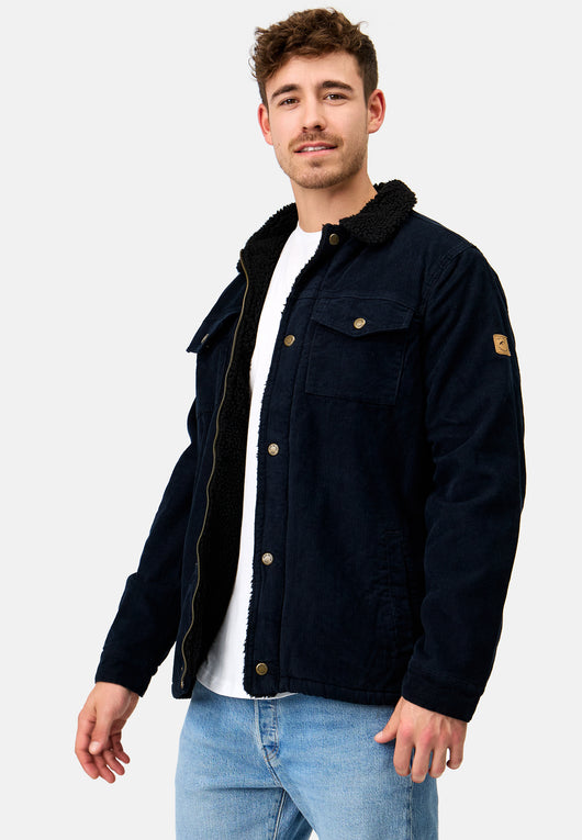 Indicode Herren Tonni Cordjacke mit Teddy-Futter