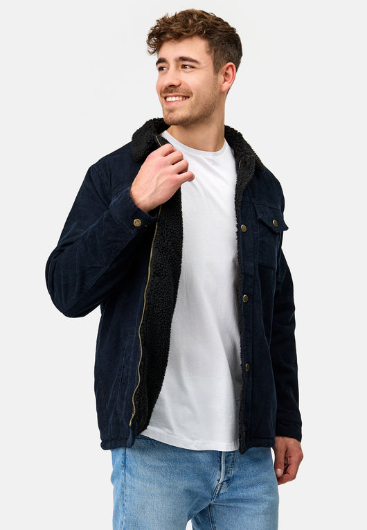 Indicode Herren Tonni Cordjacke mit Teddy-Futter