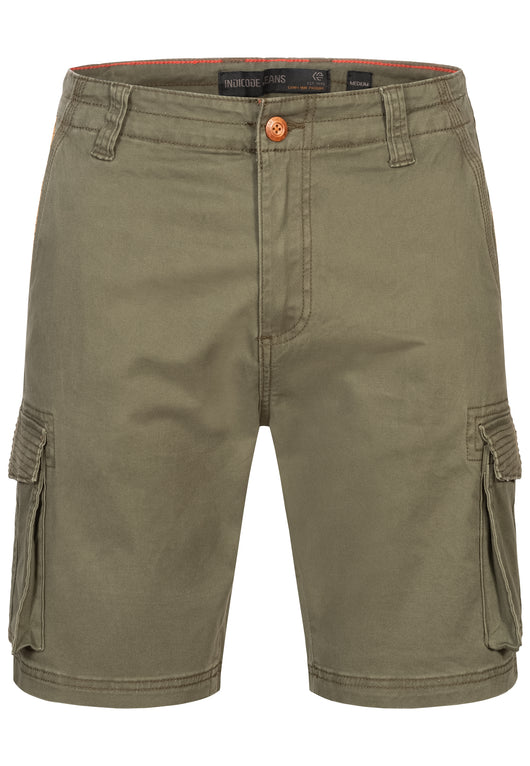 Indicode Herren INSolupe Cargo Shorts mit 6 Taschen aus 98% Baumwolle