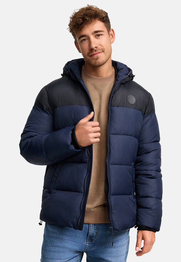 Indicode Herren INBiviano Winterjacke mit Kapuze und Reißverschluß