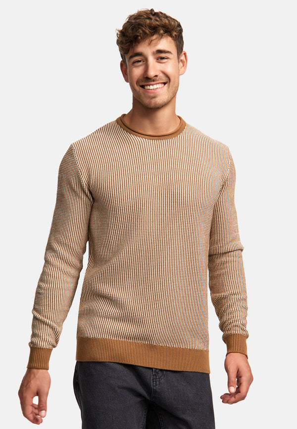 Indicode Herren INLeague Strickpullover mehrfarbig mit Rundhals-Ausschnitt