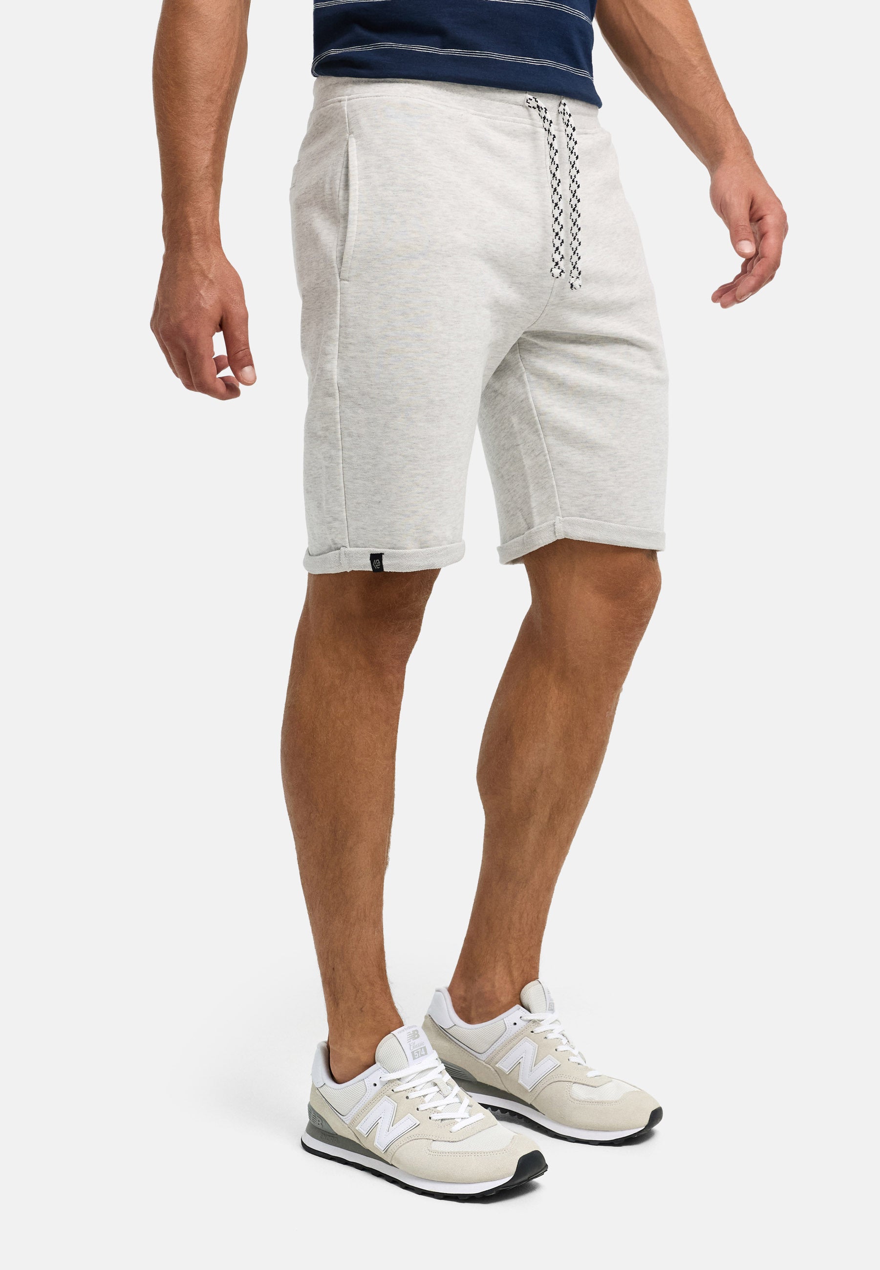 Indicode Men's Aldrich Fleece Lined Sweatshorts with Drawstring Cord