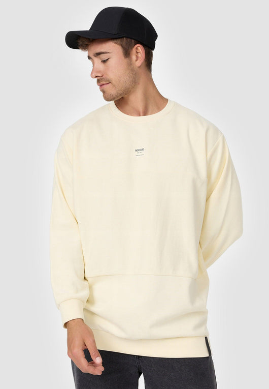 Indicode Herren INBridge Sweatshirt mit Ripp-Bündchen aus Baumwoll-Mix - INDICODE