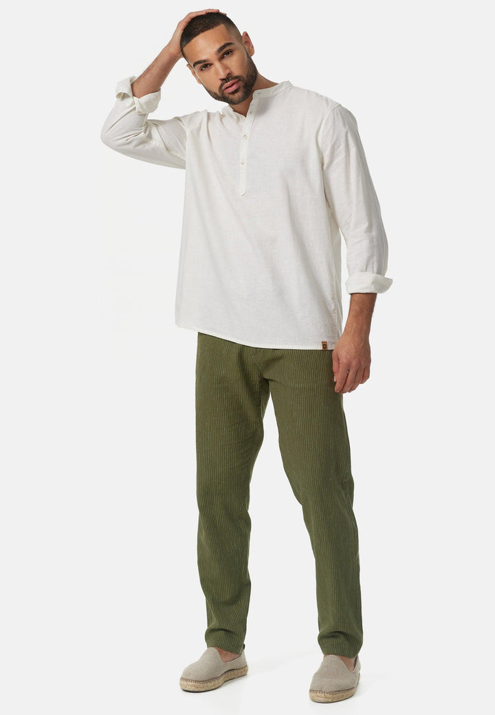 Indicode Herren Arona Stoffhose aus Baumwolle & Leinen mit 4 Taschen - INDICODE