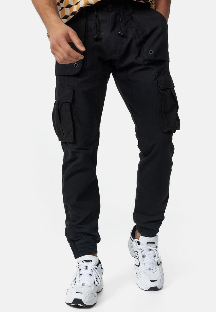 Indicode Herren Leonard Cargohose aus Baumwoll-Mix mit 5 Taschen - INDICODE
