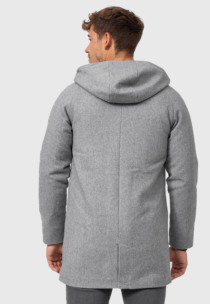 Indicode Herren Marks Wintermantel mit Kapuze (Woll-Mix) - INDICODE