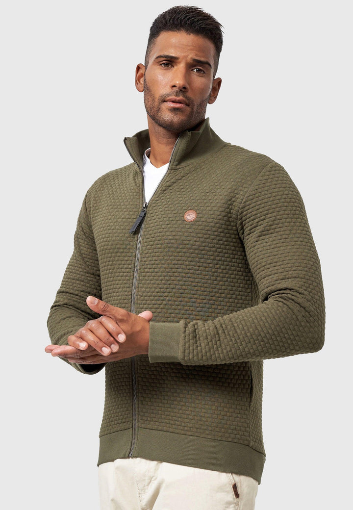 Indicode Herren Bermie Sweatjacke mit Stehkragen - INDICODE