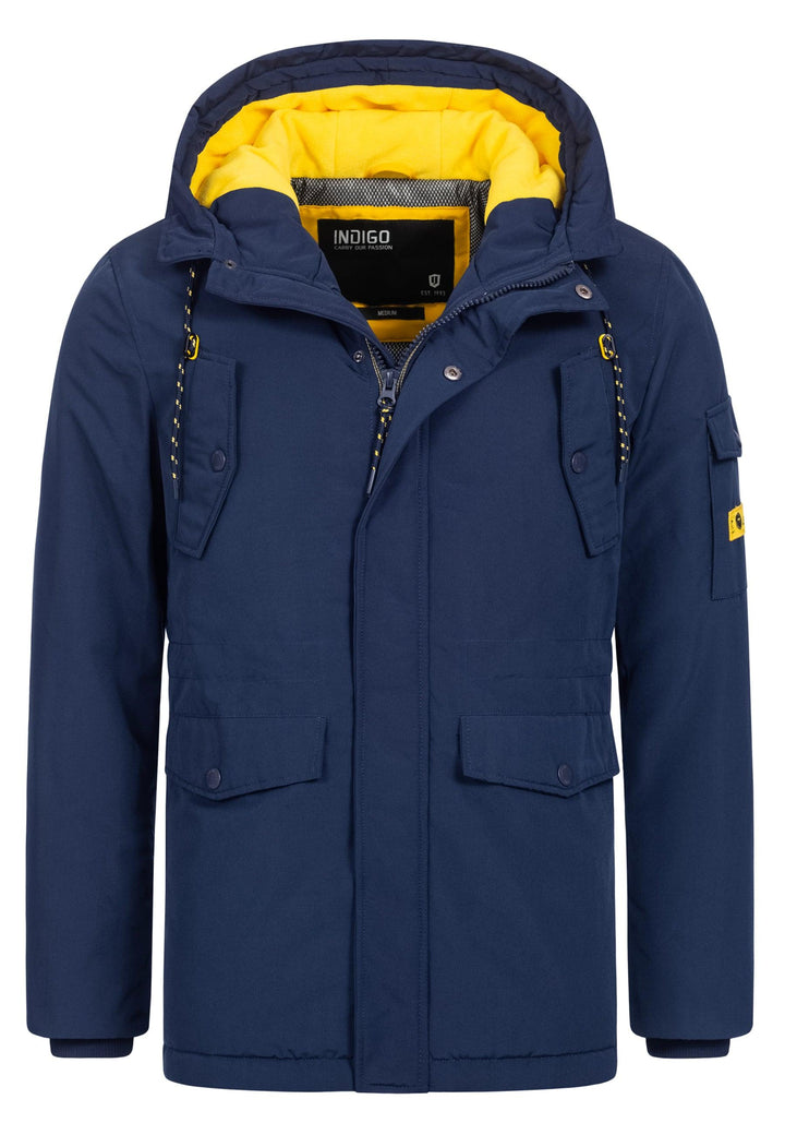 Indicode Herren Indicode Parka Ocala mit Kapuze und 6 Taschen - INDICODE
