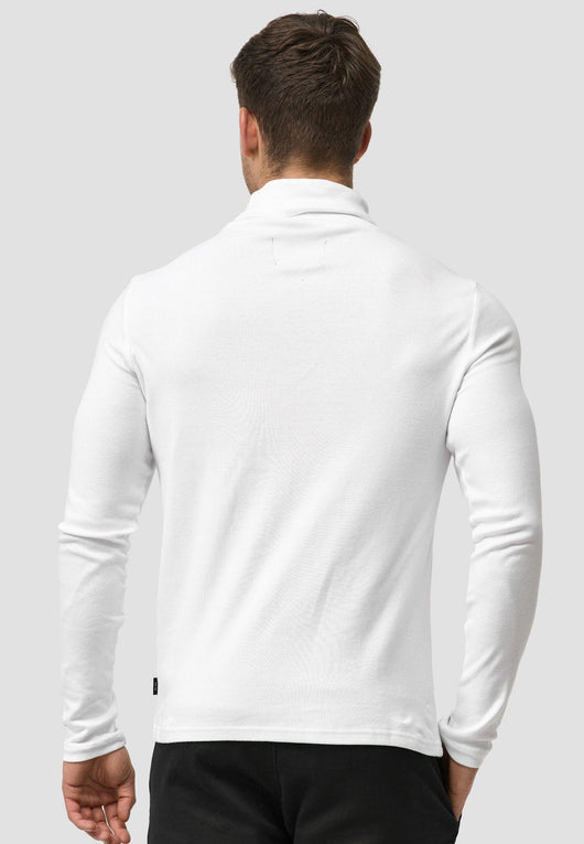 Indicode Herren Eagon Langarmshirt mit Rollkragen aus 100% Baumwolle