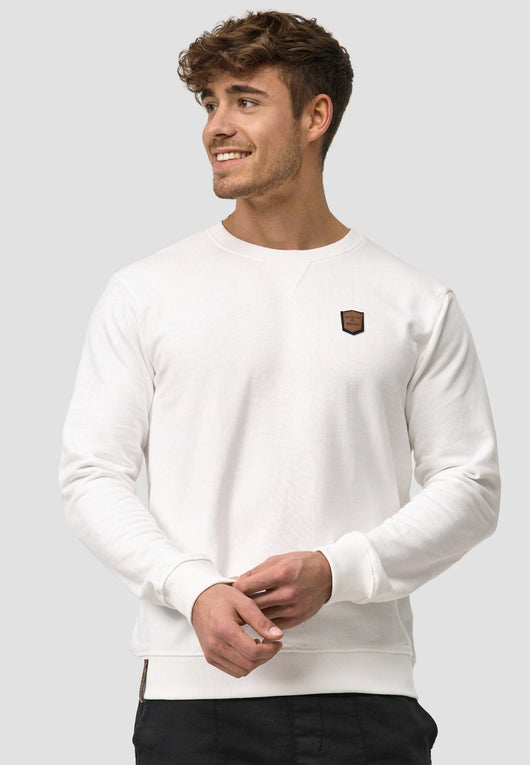 Indicode Herren Beechen Sweatshirt mit Ripp-Bündchen