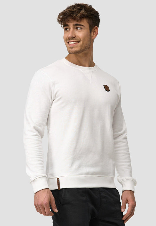 Indicode Herren Beechen Sweatshirt mit Ripp-Bündchen