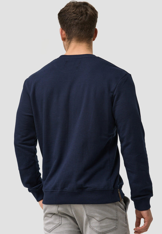 Indicode Herren Beechen Sweatshirt mit Ripp-Bündchen