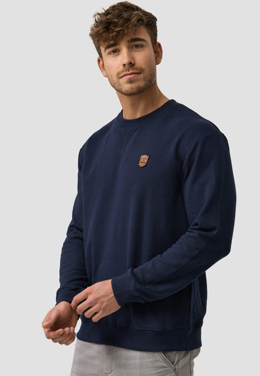 Indicode Herren Beechen Sweatshirt mit Ripp-Bündchen