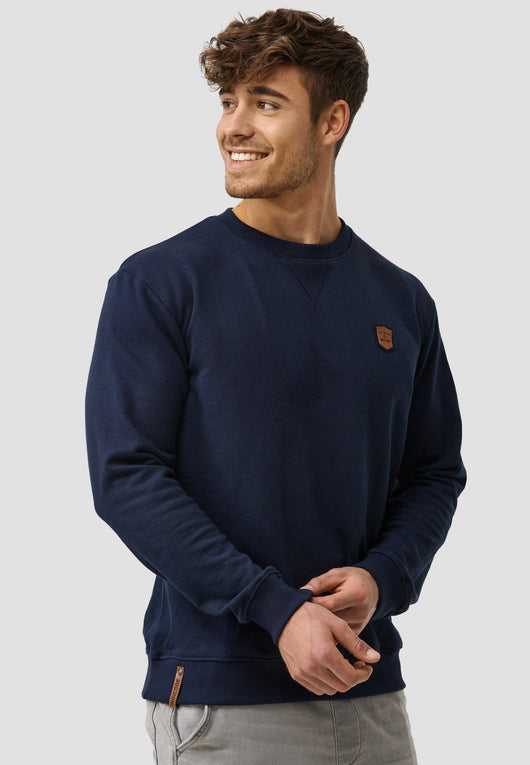 Indicode Herren Beechen Sweatshirt mit Ripp-Bündchen