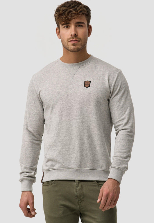 Indicode Herren Beechen Sweatshirt mit Ripp-Bündchen