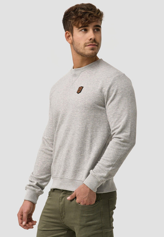 Indicode Herren Beechen Sweatshirt mit Ripp-Bündchen