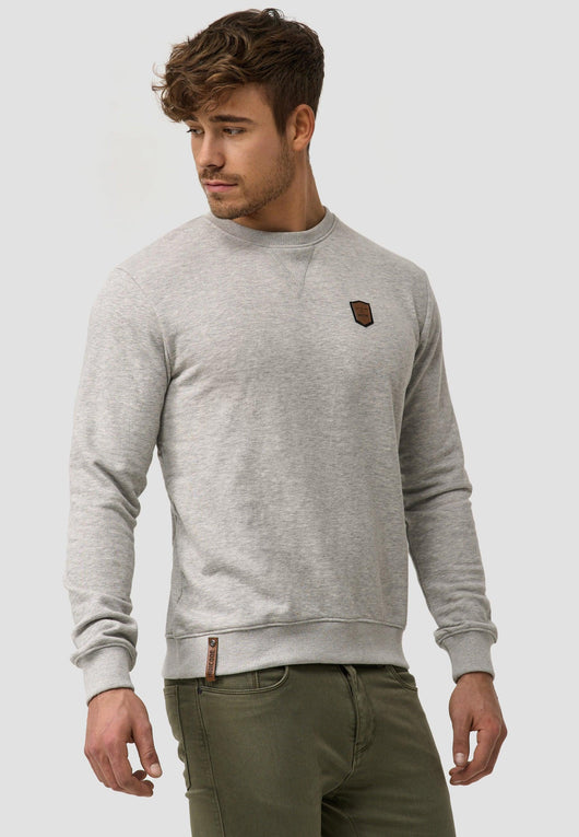 Indicode Herren Beechen Sweatshirt mit Ripp-Bündchen