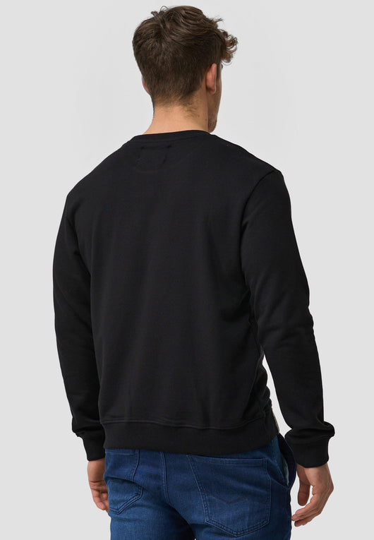 Indicode Herren Beechen Sweatshirt mit Ripp-Bündchen