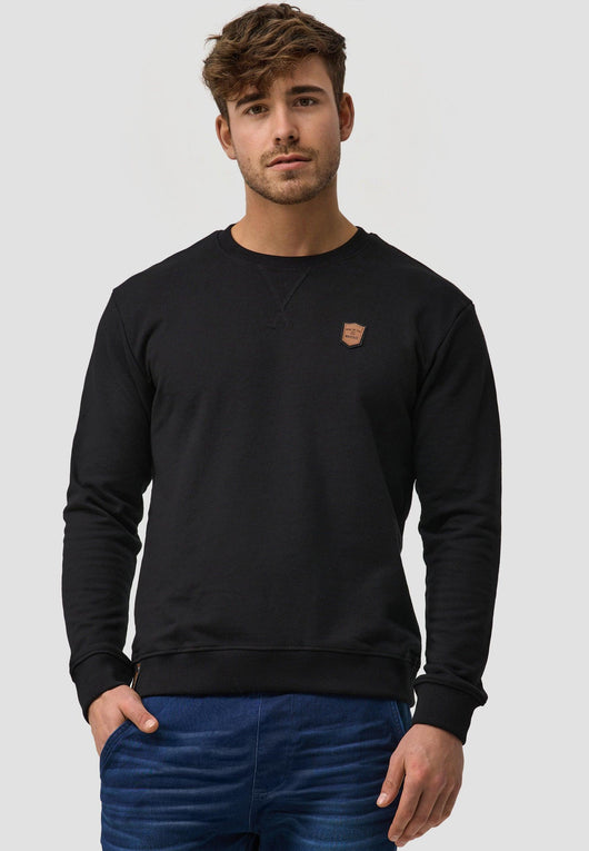 Indicode Herren Beechen Sweatshirt mit Ripp-Bündchen