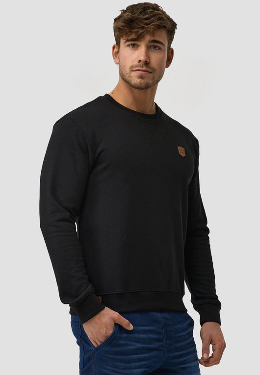 Indicode Herren Beechen Sweatshirt mit Ripp-Bündchen