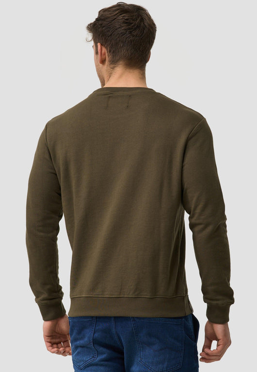 Indicode Herren Beechen Sweatshirt mit Ripp-Bündchen