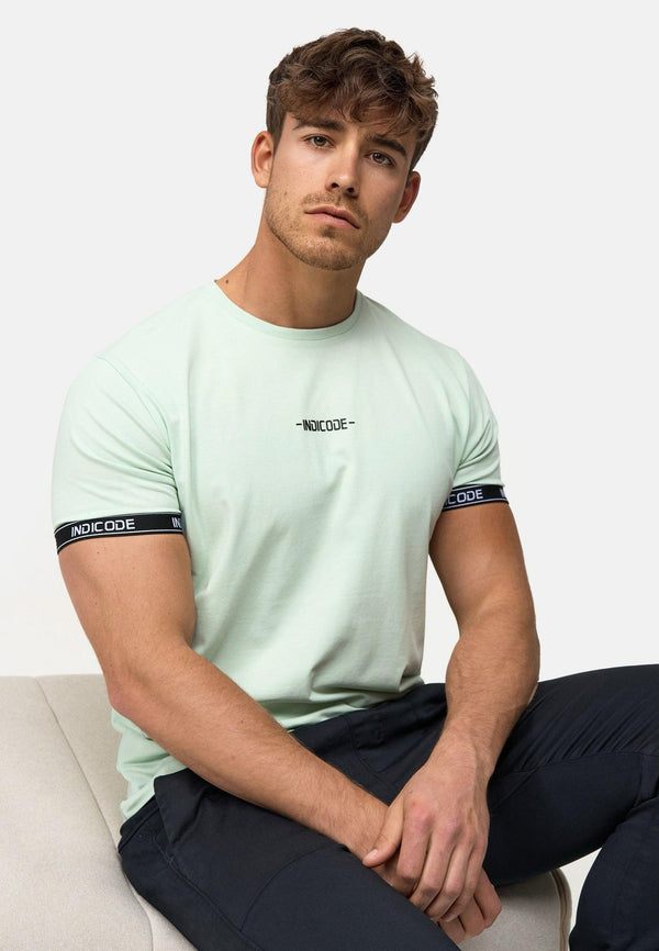 Indicode Herren Lutzy T-Shirt mit Rundhals-Ausschnitt aus 95% Baumwolle
